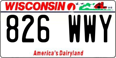 WI license plate 826WWY
