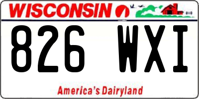 WI license plate 826WXI