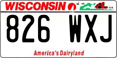 WI license plate 826WXJ