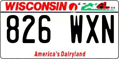 WI license plate 826WXN