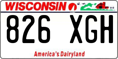 WI license plate 826XGH