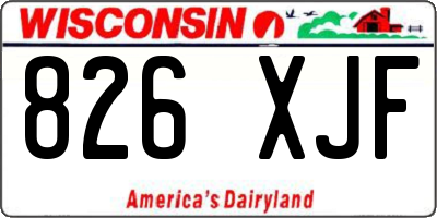 WI license plate 826XJF