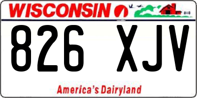 WI license plate 826XJV