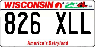 WI license plate 826XLL