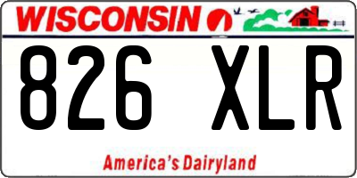 WI license plate 826XLR