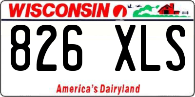 WI license plate 826XLS