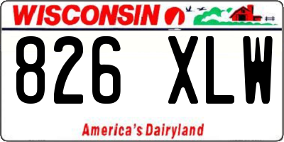WI license plate 826XLW