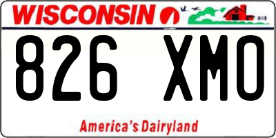 WI license plate 826XMO