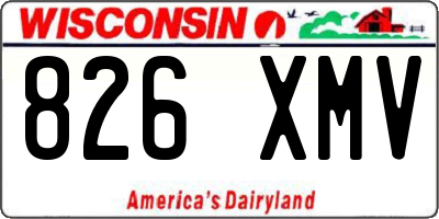 WI license plate 826XMV