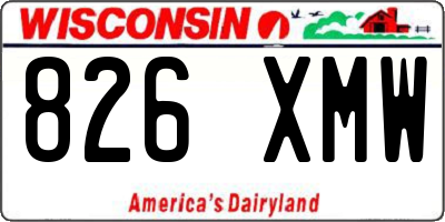 WI license plate 826XMW