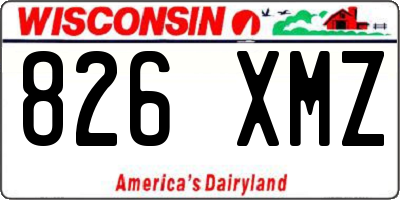 WI license plate 826XMZ
