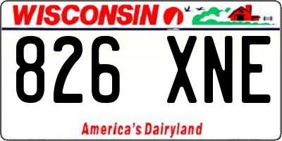 WI license plate 826XNE