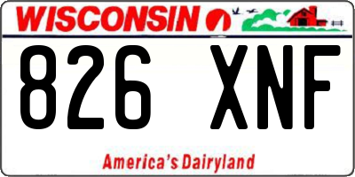 WI license plate 826XNF