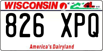WI license plate 826XPQ