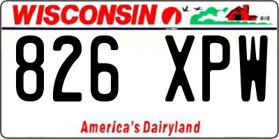 WI license plate 826XPW