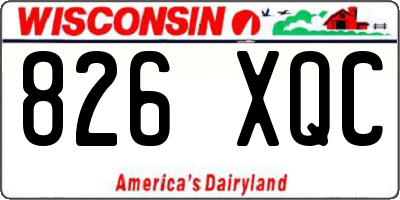 WI license plate 826XQC