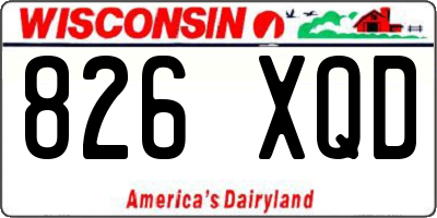 WI license plate 826XQD