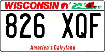 WI license plate 826XQF
