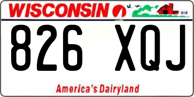 WI license plate 826XQJ