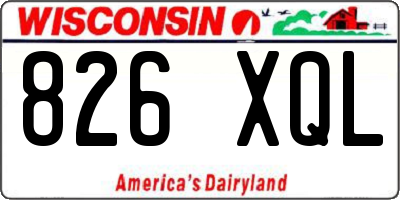WI license plate 826XQL