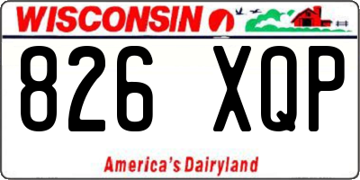 WI license plate 826XQP