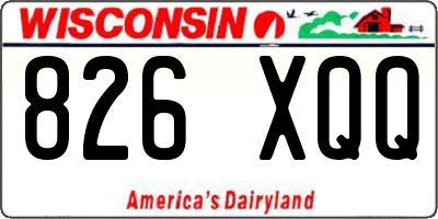 WI license plate 826XQQ