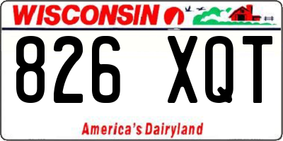 WI license plate 826XQT