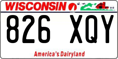 WI license plate 826XQY