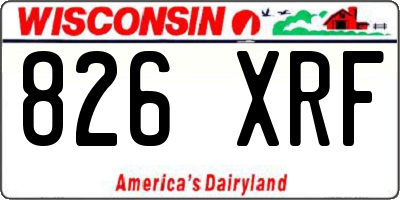 WI license plate 826XRF