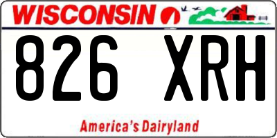 WI license plate 826XRH