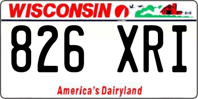 WI license plate 826XRI