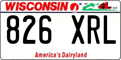 WI license plate 826XRL