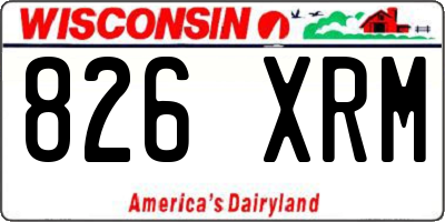 WI license plate 826XRM
