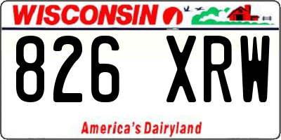 WI license plate 826XRW