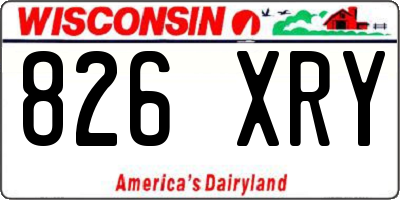 WI license plate 826XRY