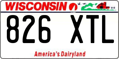 WI license plate 826XTL