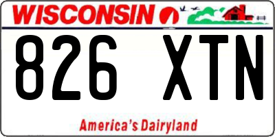 WI license plate 826XTN