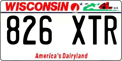 WI license plate 826XTR