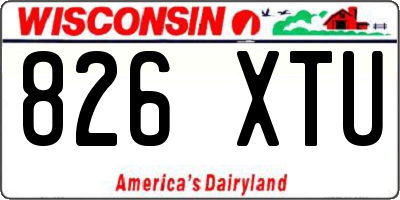 WI license plate 826XTU