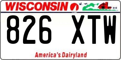 WI license plate 826XTW
