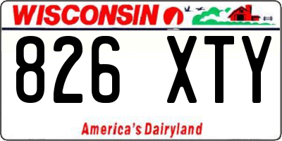 WI license plate 826XTY