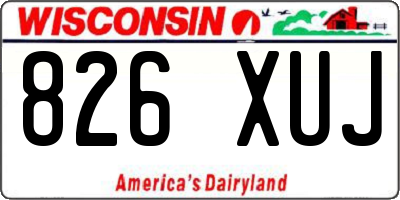 WI license plate 826XUJ