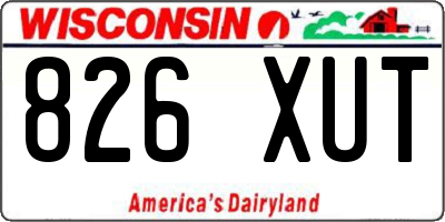 WI license plate 826XUT