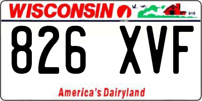 WI license plate 826XVF