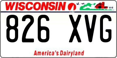 WI license plate 826XVG
