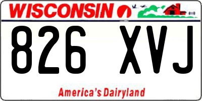 WI license plate 826XVJ