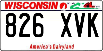 WI license plate 826XVK