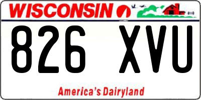 WI license plate 826XVU