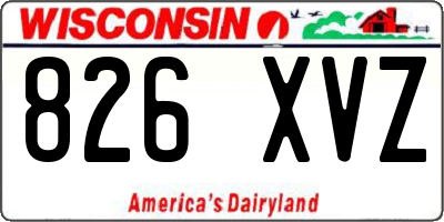 WI license plate 826XVZ