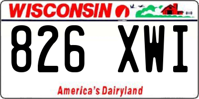 WI license plate 826XWI